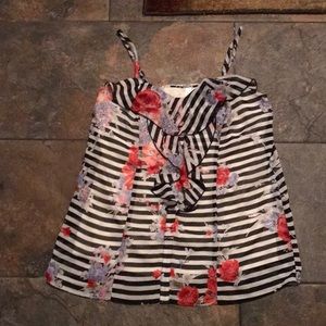 Xhileration striped tank top size medium